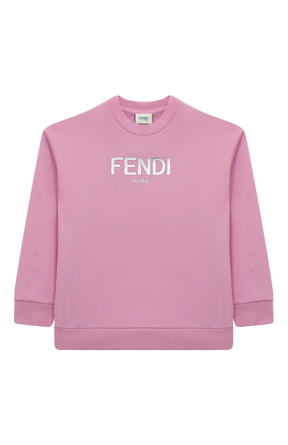 Хлопковый свитшот FENDI розового цвета по цене 21450 руб., арт. JUH051/5V0/8A-12+, фото 1 Хлопковый свитшот FENDI, арт. JUH051/5V0/8A-12+, фото 1