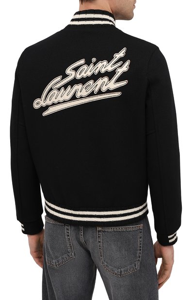 Шерстяной бомбер SAINT LAURENT, арт. 625918/Y180W, фото 4