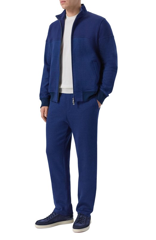 Брюки из хлопка и льна Capobianco 20M704.DH00._001 Синий  20M704.DH00._001 Фото 2