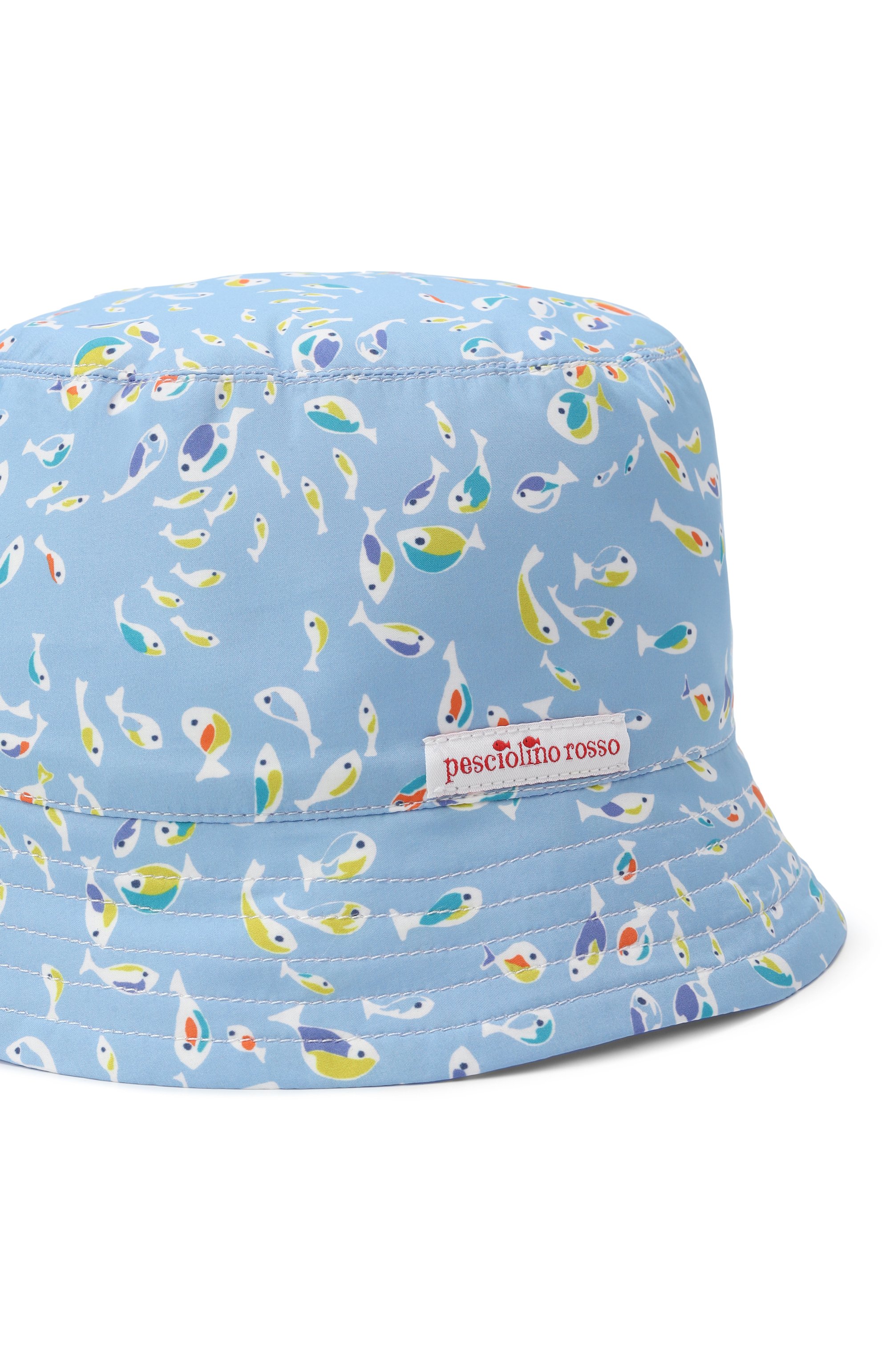 Панама PESCIOLINO ROSSO голубого цвета по цене 7410 руб., арт. PBSCP-2/4A-8A, фото 3 Панама PESCIOLINO ROSSO, арт. PBSCP-2/4A-8A, фото 3