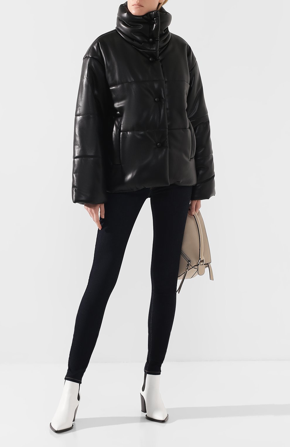 Куртка NANUSHKA черного цвета по цене 94700 руб., арт. HIDE_BLACK_VEGAN LEATHER, фото 2 Куртка NANUSHKA, арт. HIDE_BLACK_VEGAN LEATHER, фото 2