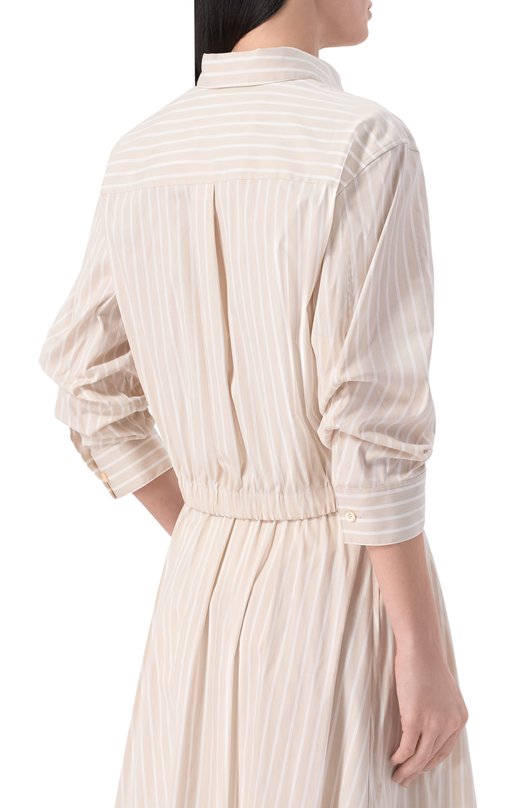 Хлопковая рубашка Theory Q0204530 Бежевый  Q0204530 Фото 4