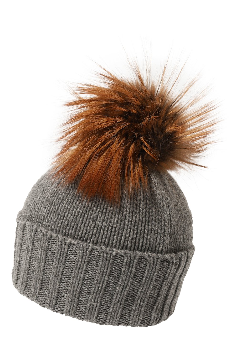 Кашемировая шапка INVERNI серого цвета по цене 39250 руб., арт. 0660CMG2, фото 3 Кашемировая шапка INVERNI, арт. 0660CMG2, фото 3