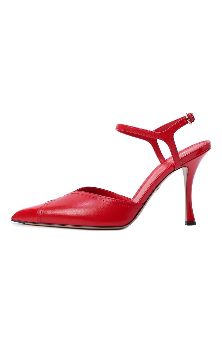 Женские кожаные туфли FERRAGAMO красного цвета, арт. 01J363/779820 | Фото 4 (Материал внутренний: Натуральная кожа; Каблук высота: Высокий; Материал внешний: Натуральная кожа; Подошва: Плоская; Каблук тип: Шпилька; Автоматизация ТО: Проставлено; Автоматизация состава: Проставлено)