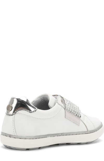 Кожаные кеды с застежками велькро и с тразами STUART WEITZMAN, арт. B182502/31-36, фото 3