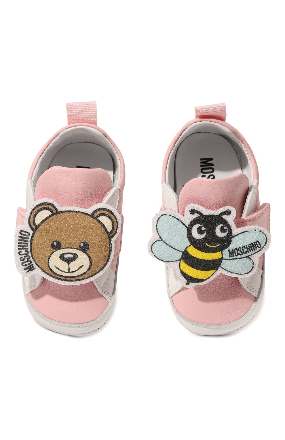 Кожаные пинетки MOSCHINO, арт. 74268, фото 4