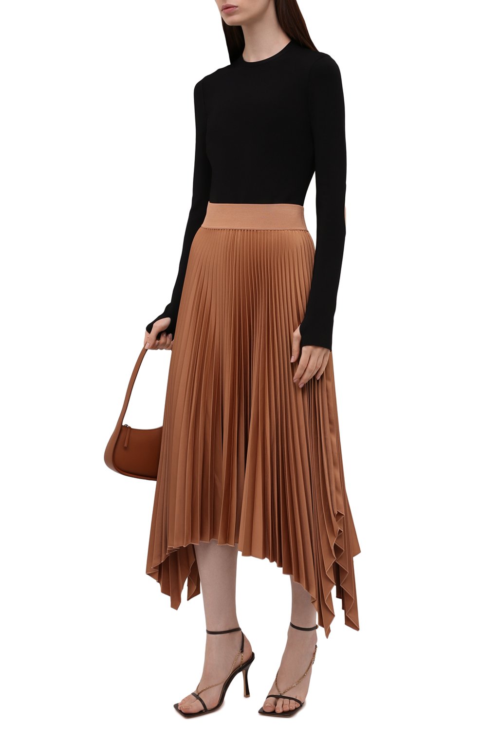 Плиссированная юбка JOSEPH бежевого цвета по цене 32800 руб., арт. JF005603, фото 2 Плиссированная юбка JOSEPH, арт. JF005603, фото 2
