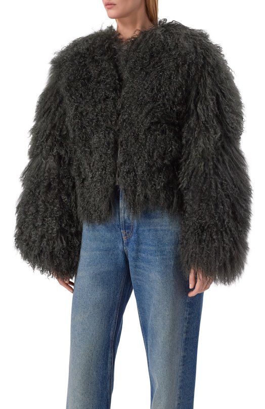 Шуба из козы Halfboy HF251WL015 Серый  HF251WL015 Фото 3