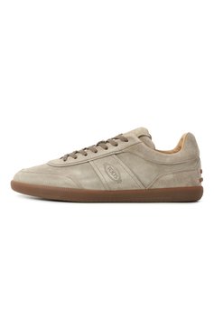 Мужские замшевые кеды tabs TOD’S бежевого цвета, арт. XXM68C0DP30RE0 | Фото 4 (Материал внутренний: Натуральная кожа; Стили: Классический; Материал внешний: Натуральная кожа, Замша; Кросс-КТ: Низкие; Подошва: Массивная; Материал утеплителя: Без утеплителя)