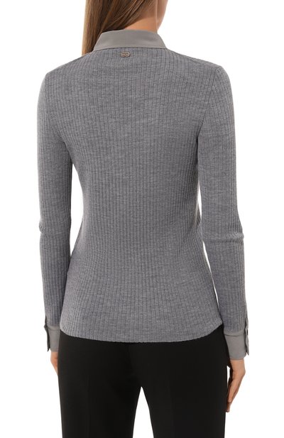 Кардиган из кашемира и шерсти AGNONA серого цвета по цене 168500 руб., арт. KD08018E/1V180LE, фото 4 Кардиган из кашемира и шерсти AGNONA, арт. KD08018E/1V180LE, фото 4