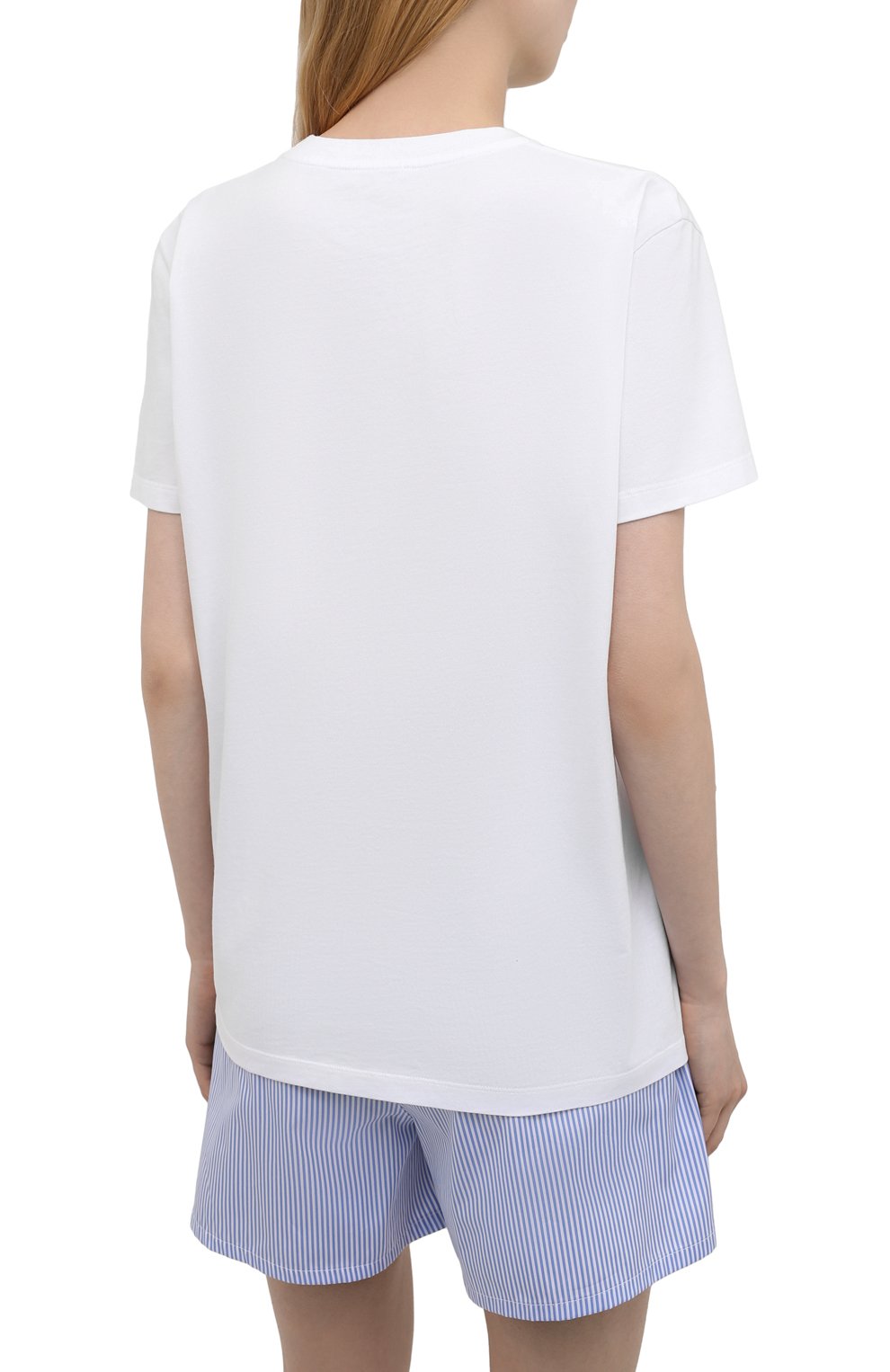 Хлопковая футболка MIU MIU, арт. MJN289-1YXS-F0009, фото 4