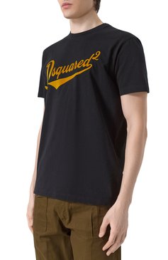 Мужская хлопковая футболка DSQUARED2 черного цвета, арт. S74GD1394/D20020 | Фото 3 (Длина (для топов): Стандартные; Драгоценные камни: Проставлено; Рукава: Короткие; Материал сплава: Проставлено; Принт: С принтом; Стили: Кэжуэл; Материал внешний: Хлопок; Кросс-КТ: Джерси; Мужское Кросс-КТ: Футболка-одежда)