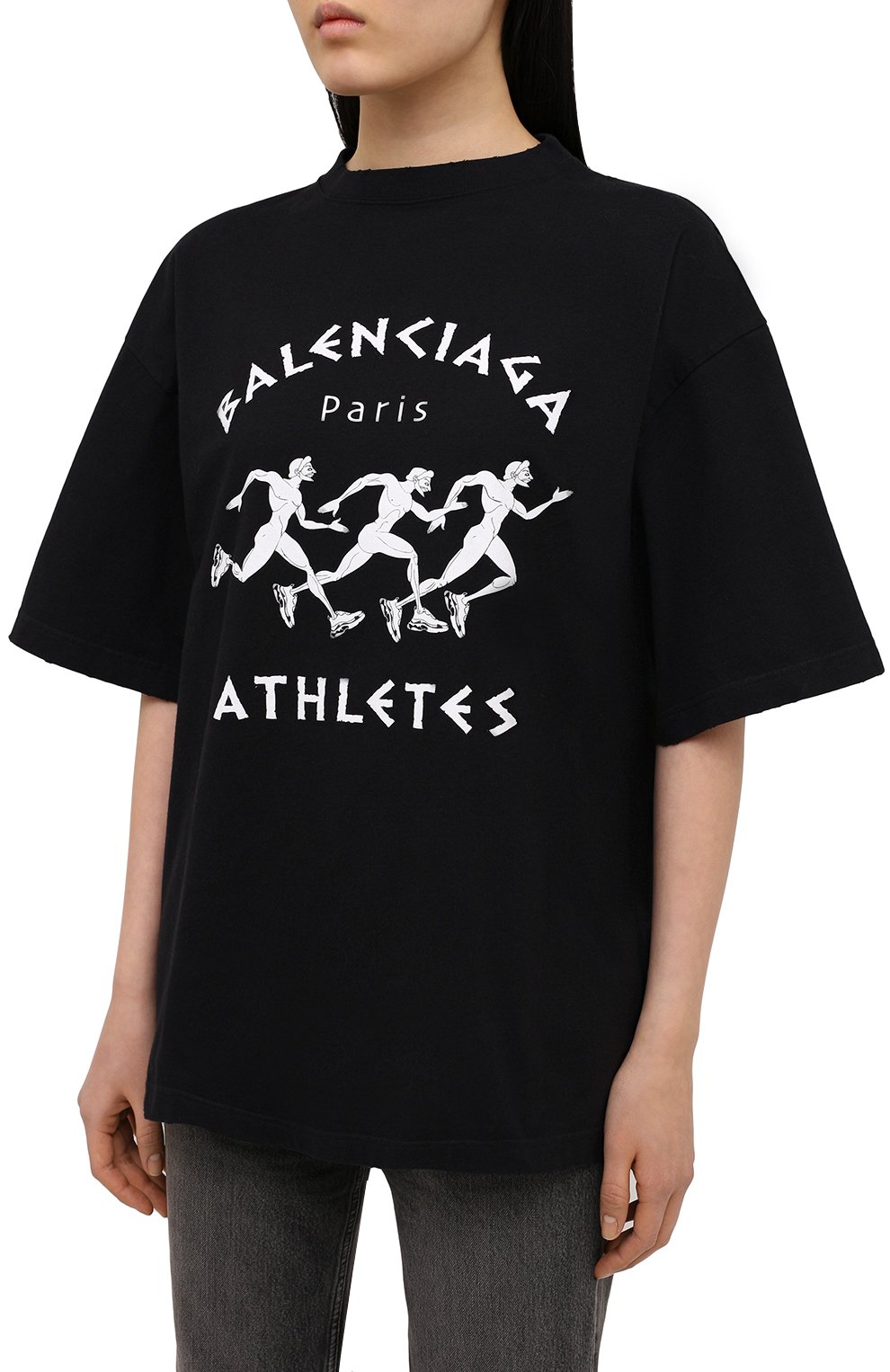 Хлопковая футболка BALENCIAGA черного цвета по цене 51450 руб., арт. 641532/TJVK6, фото 3 Хлопковая футболка BALENCIAGA, арт. 641532/TJVK6, фото 3