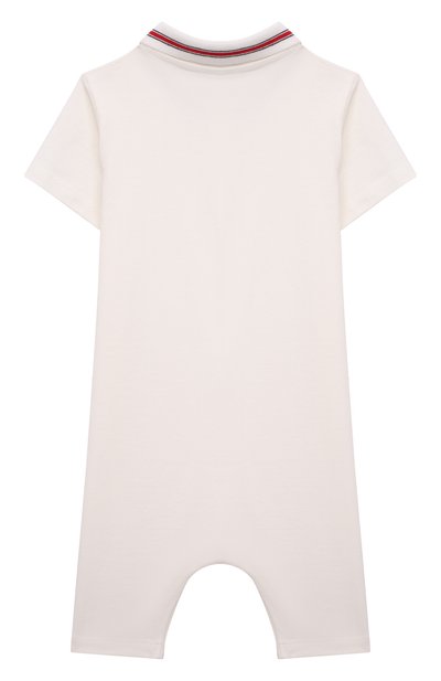 Хлопковый комбинезон MONCLER белого цвета по цене 13850 руб., арт. H1-951-8L000-07-8496F, фото 2 Хлопковый комбинезон MONCLER, арт. H1-951-8L000-07-8496F, фото 2