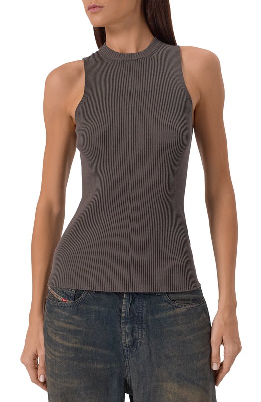 Топ из вискозы Rick Owens RP02E4635/RIBVI Серый  RP02E4635/RIBVI Фото 3