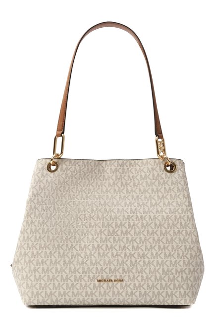 Женская сумка-тоут kensington large MICHAEL MICHAEL KORS кремвого цвета, арт. 30F3G8KT7B | Фото 1 (Драгоценные камни: Проставлено; Материал: Экокожа; Размер: large; Материал сплава: Проставлено)
