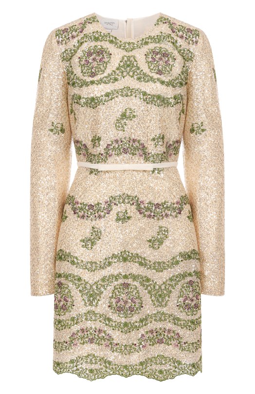 Платье с отделкой пайетками Giambattista Valli 25FWPVCA5160/35PAI Бежевый 25FWPVCA5160/35PAI