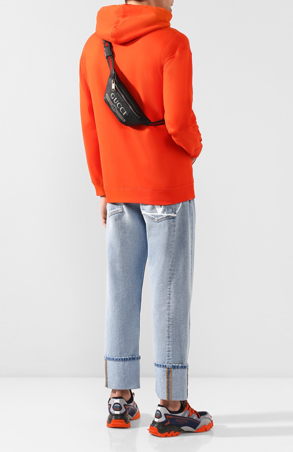 Кожаная поясная сумка gucci print small GUCCI, арт. 527792/0GCCT, фото 2