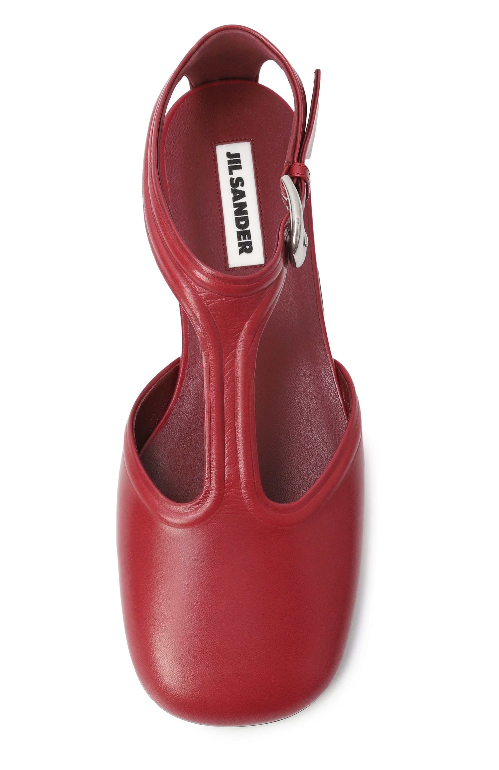 Кожаные балетки mary jane JIL SANDER, арт. J16WP0131-P8226, фото 6