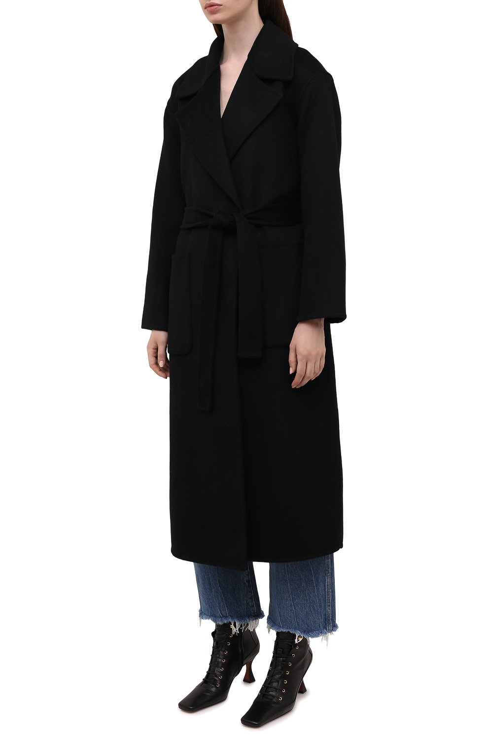 Шерстяное пальто MICHAEL MICHAEL KORS черного цвета по цене 49700 руб., арт. MS12023GBX, фото 3 Шерстяное пальто MICHAEL MICHAEL KORS, арт. MS12023GBX, фото 3