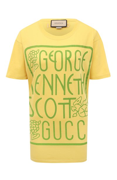 Женская хлопковая футболка gucci x ken scott GUCCI, арт. 615044 XJDBW