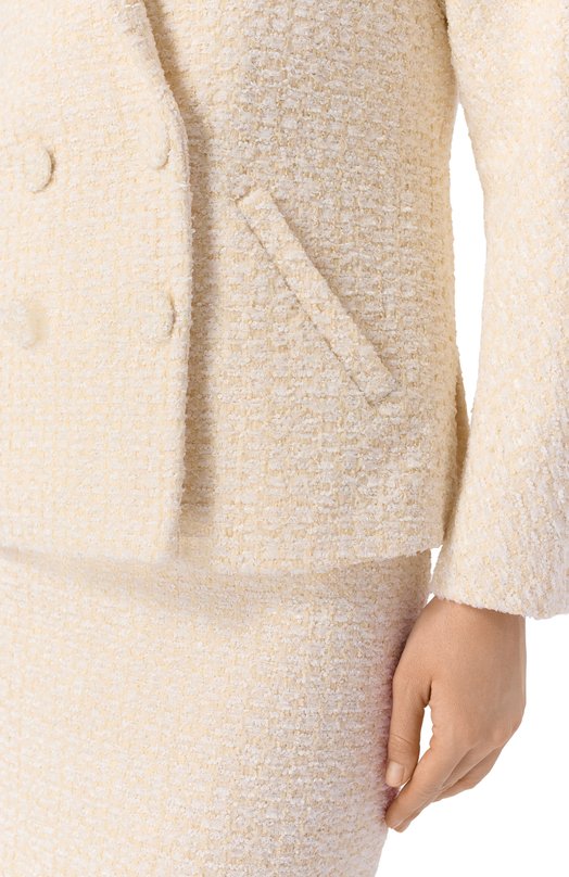 Твидовый жакет MVST M26.2PW.J004/F108 IV0RY B0UCLE Кремовый  M26.2PW.J004/F108 IV0RY B0UCLE Фото 5