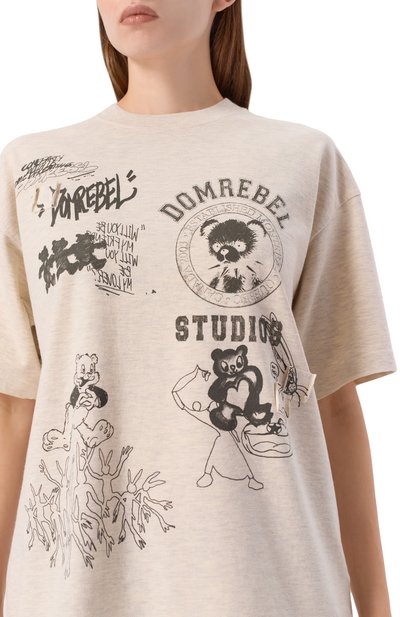 Хлопковая футболка DOMREBEL, арт. VARSITY BEAR T-SHIRT, фото 5