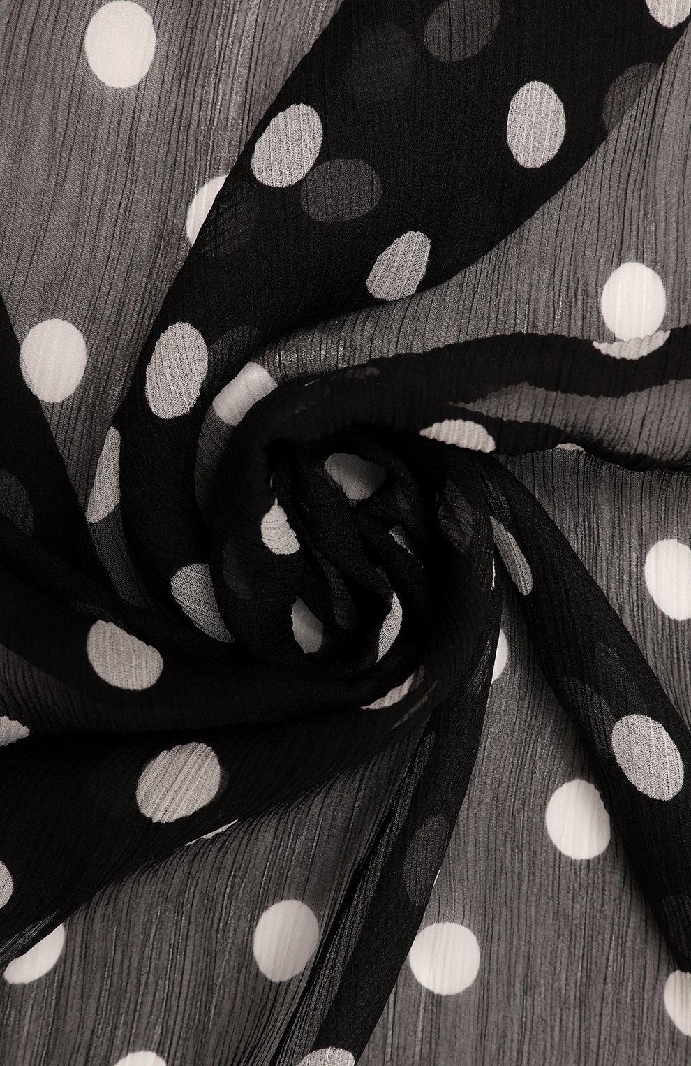 Шелковый шарф DOLCE & GABBANA черно-белого цвета по цене 73500 руб., арт. FS182A/GDCLE, фото 4 Шелковый шарф DOLCE & GABBANA, арт. FS182A/GDCLE, фото 4