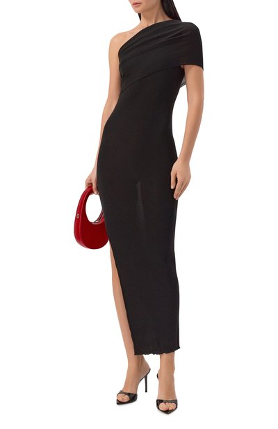 Шерстяное платье RICK OWENS черного цвета по цене 69950 руб., арт. RP01F6627/RIBM, фото 2 Шерстяное платье RICK OWENS, арт. RP01F6627/RIBM, фото 2