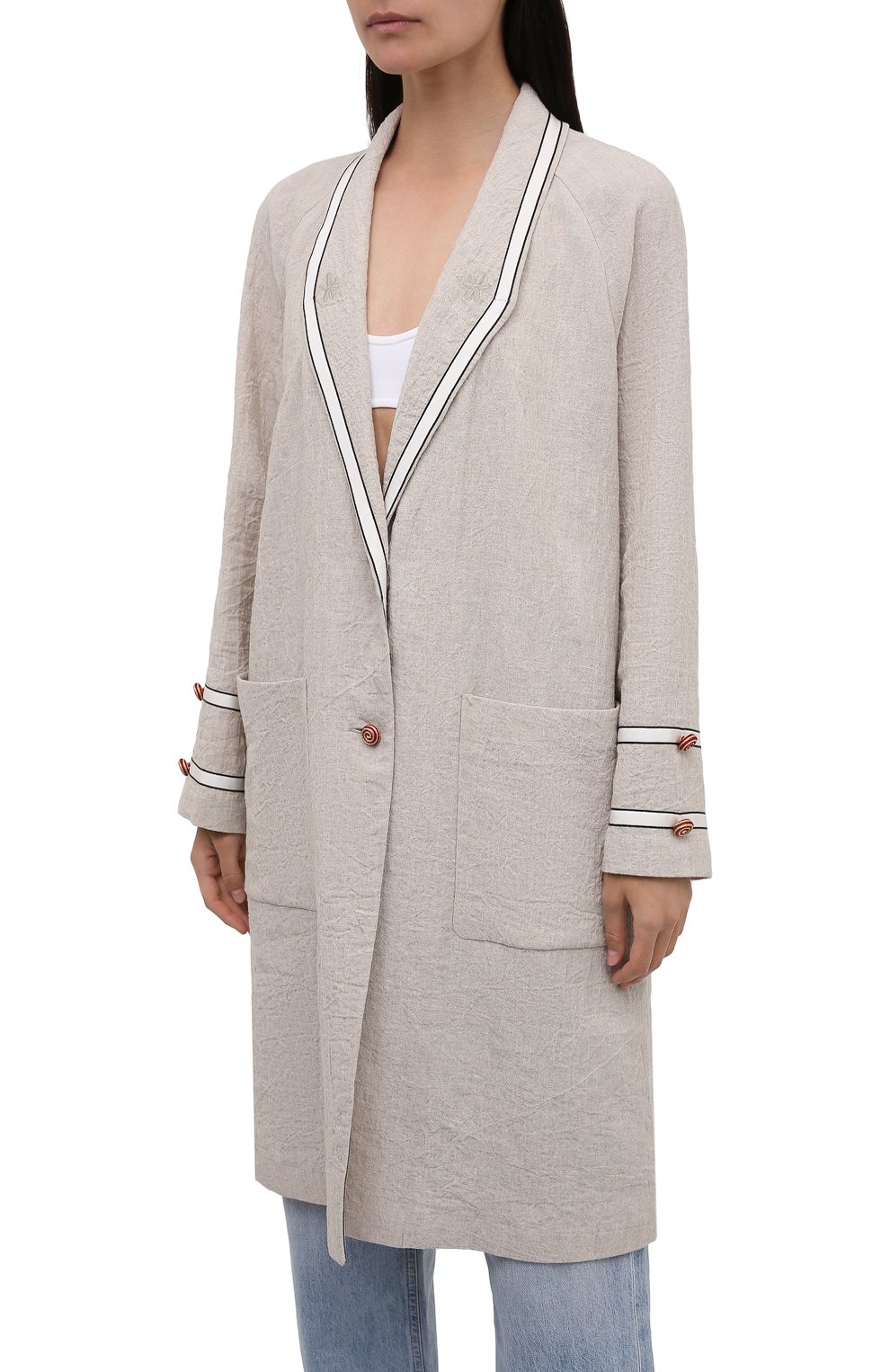 Льняное пальто GIORGIO ARMANI, арт. 1SH0L060/T022Q, фото 3
