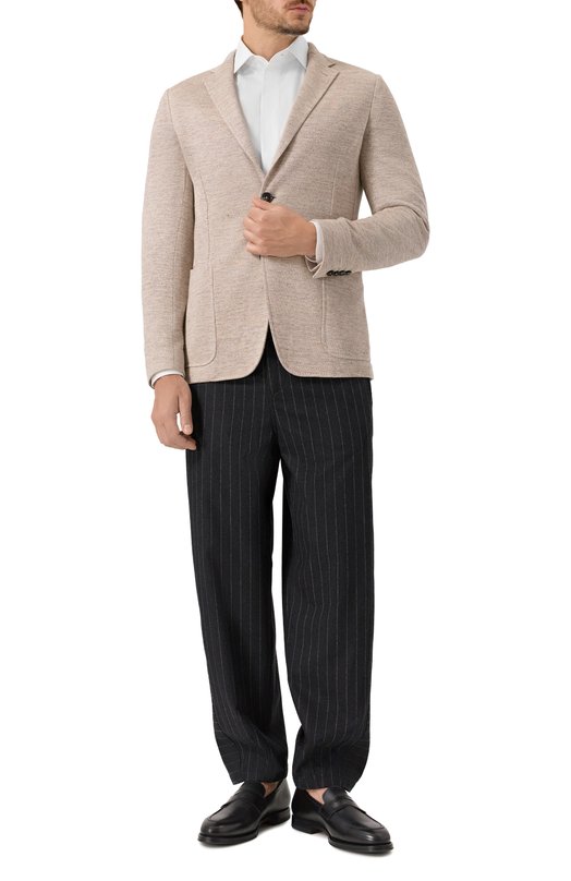 Льняной пиджак Zegna SUF/UDC70A7 Бежевый  SUF/UDC70A7 Фото 3