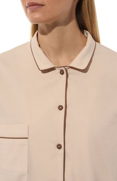 Женская хлопковая пижама PRIMROSE бежевого цвета, арт. 3W.200RB.BJ001 | Фото 7 (Нос: Не проставлено; Материал сплава: Проставлено; Материал внешний: Хлопок)
