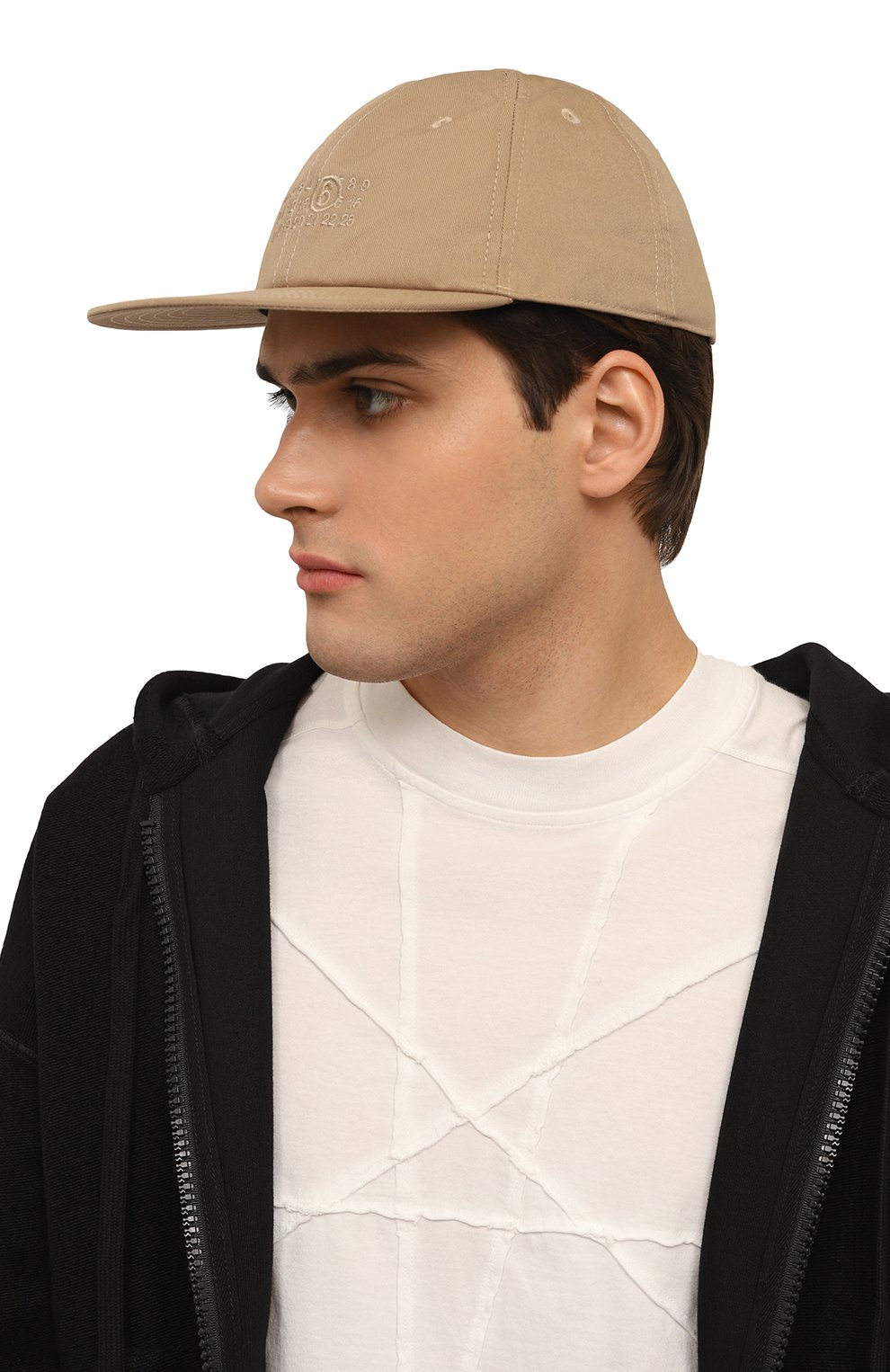 Бейсболка MM6 бежевого цвета по цене 21850 руб., арт. SH0TC0002/S78611, фото 2 Бейсболка MM6, арт. SH0TC0002/S78611, фото 2