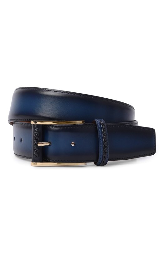 Кожаный ремень Santoni CM40VC006C20HWPC Синий CM40VC006C20HWPC
