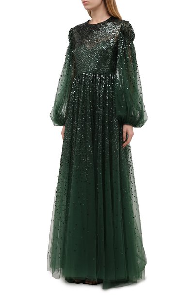 Платье с пайетками VALENTINO зеленого цвета по цене 2115000 руб., арт. UB0VDBH01ED, фото 3 Платье с пайетками VALENTINO, арт. UB0VDBH01ED, фото 3