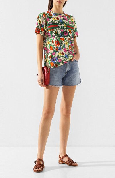Хлопковая футболка GUCCI, арт. 580762/XJCB3, фото 2