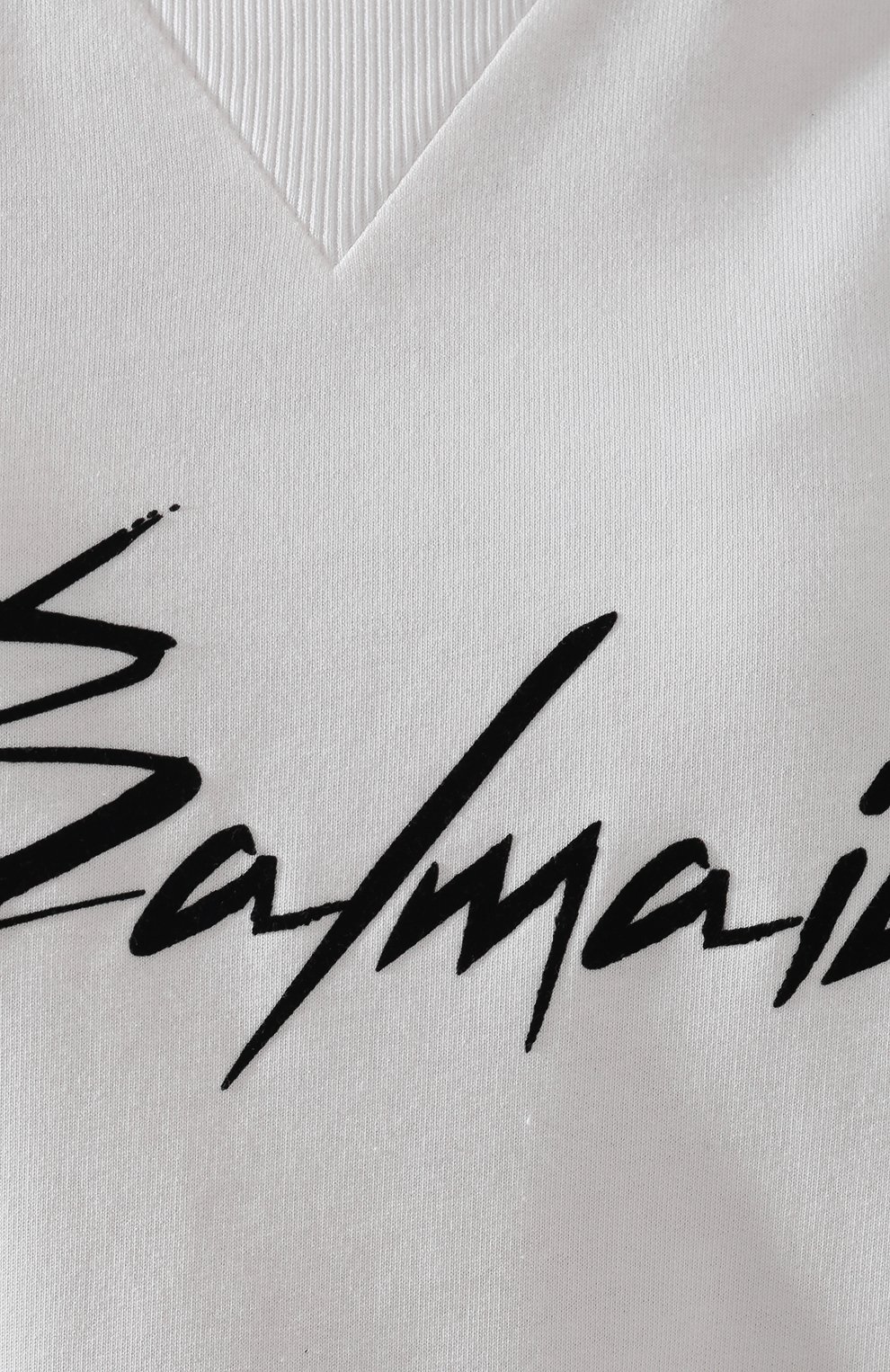 Хлопковый пуловер BALMAIN белого цвета по цене 58550 руб., арт. RF13736/I044, фото 5 Хлопковый пуловер BALMAIN, арт. RF13736/I044, фото 5