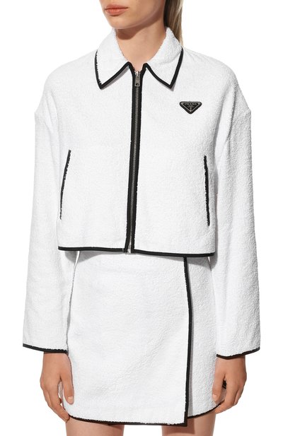 Хлопковый жакет PRADA, арт. P521M-1ZR3-F0009-221, фото 3