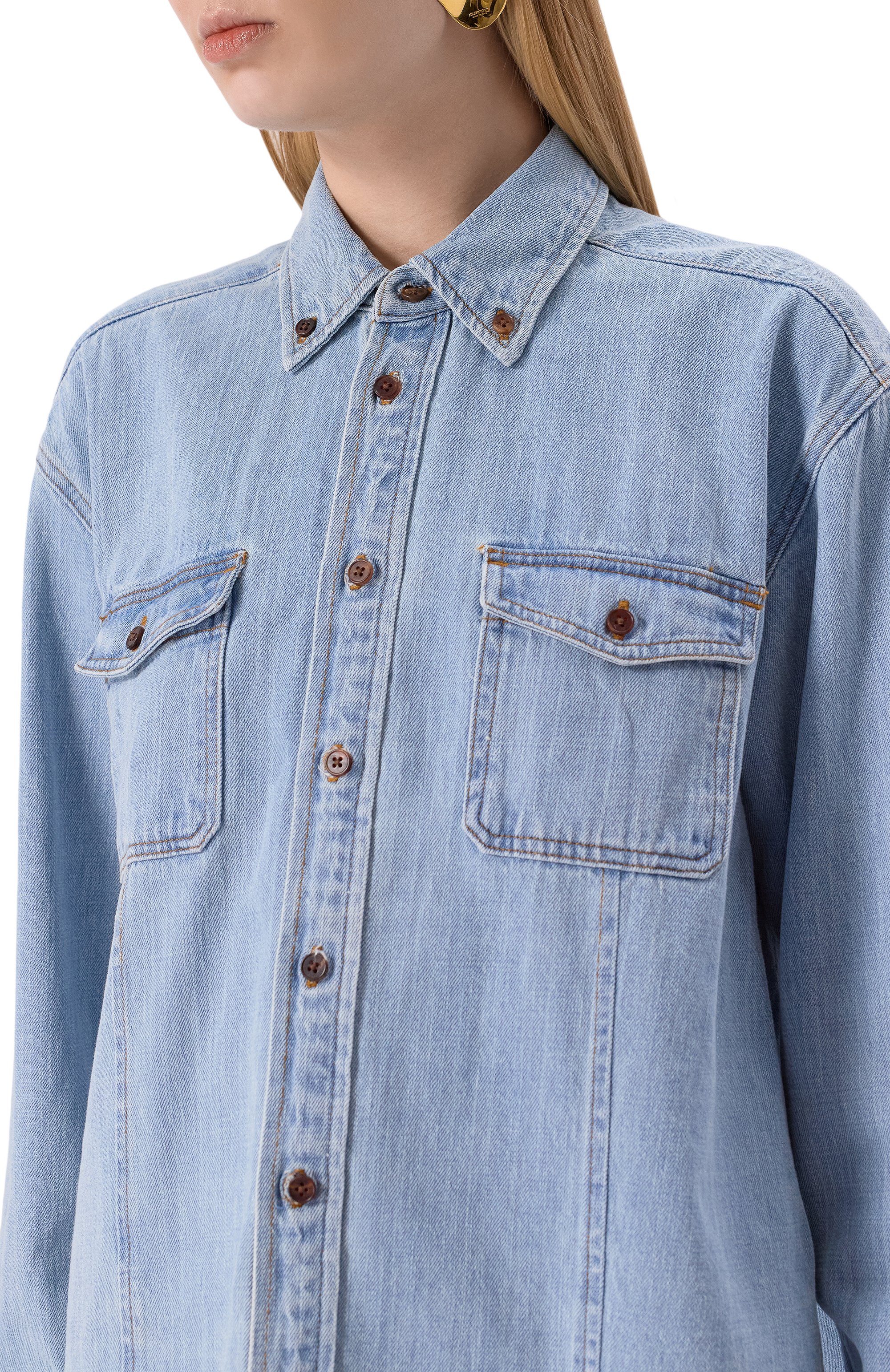 Джинсовая рубашка DUNST, арт. UDSH5A101B1, фото 5