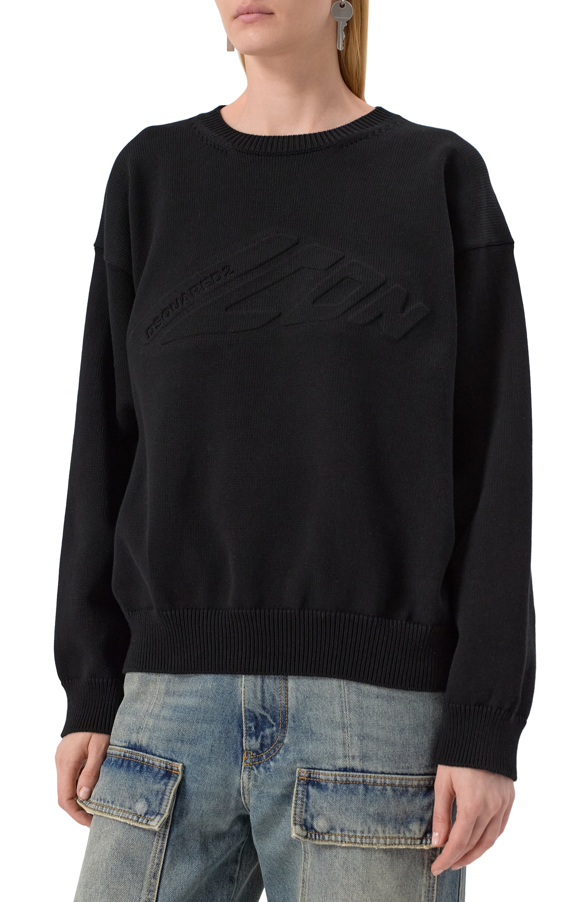 Хлопковый пуловер DSQUARED2, арт. S80HA0018/D13109, фото 3