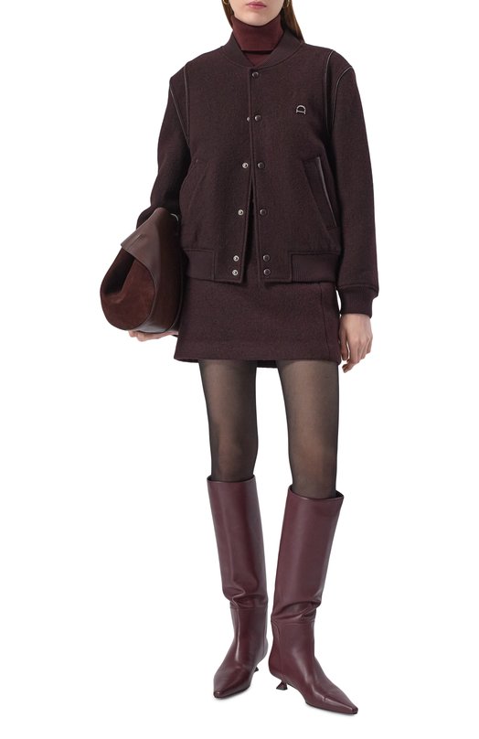 Шерстяной бомбер Dunst UDJU5D124W2 Коричневый  UDJU5D124W2 Фото 2