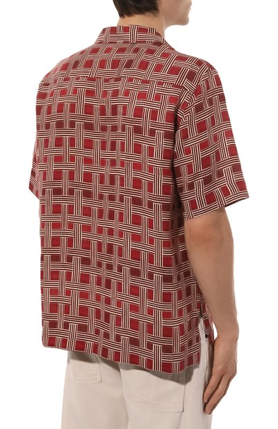 Льняная рубашка CORNELIANI бордового цвета по цене 44700 руб., арт. 91IH04-3111965, фото 4 Льняная рубашка CORNELIANI, арт. 91IH04-3111965, фото 4