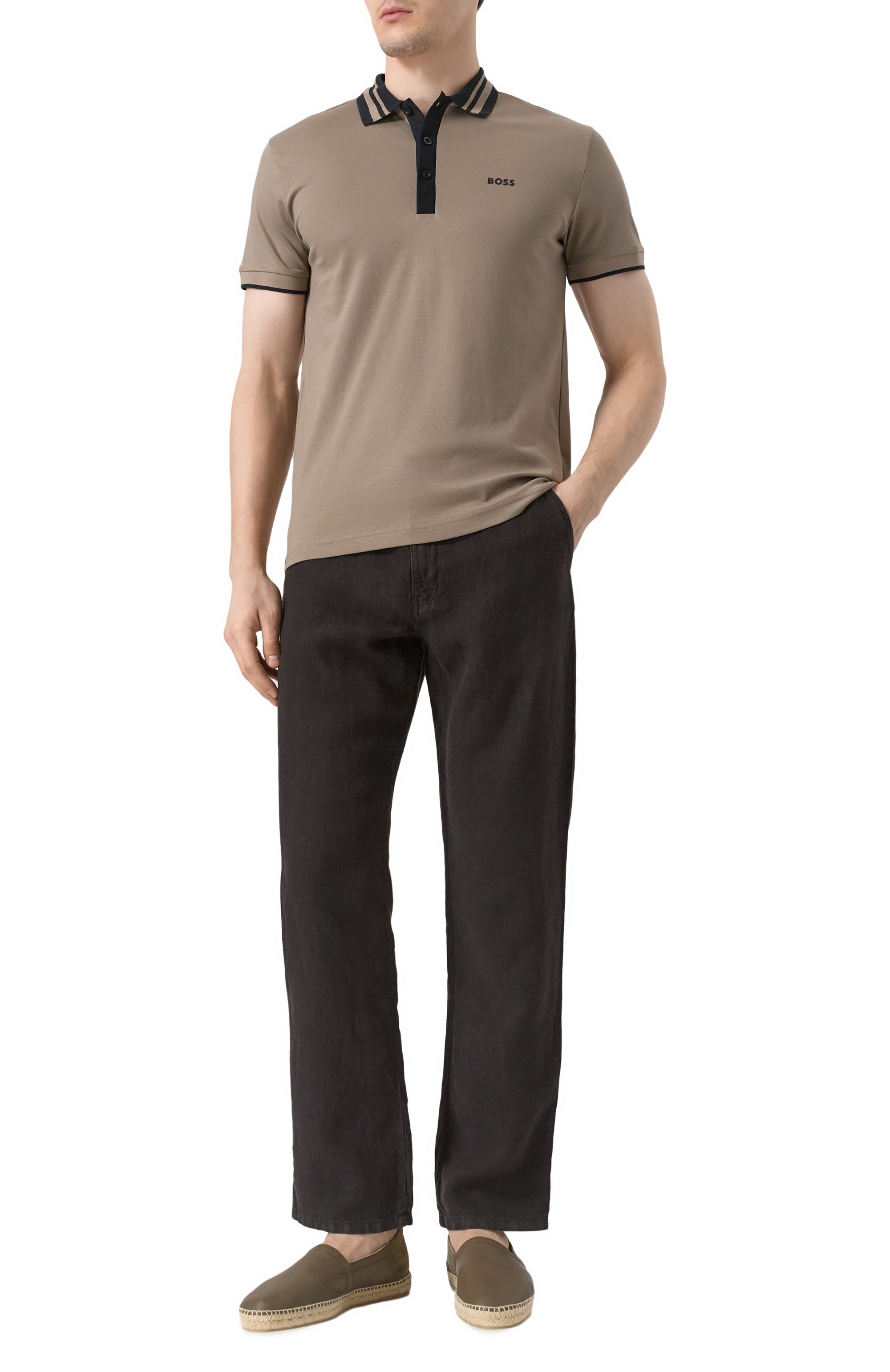 Хлопковое поло BOSS GREEN, арт. 50533272, фото 2