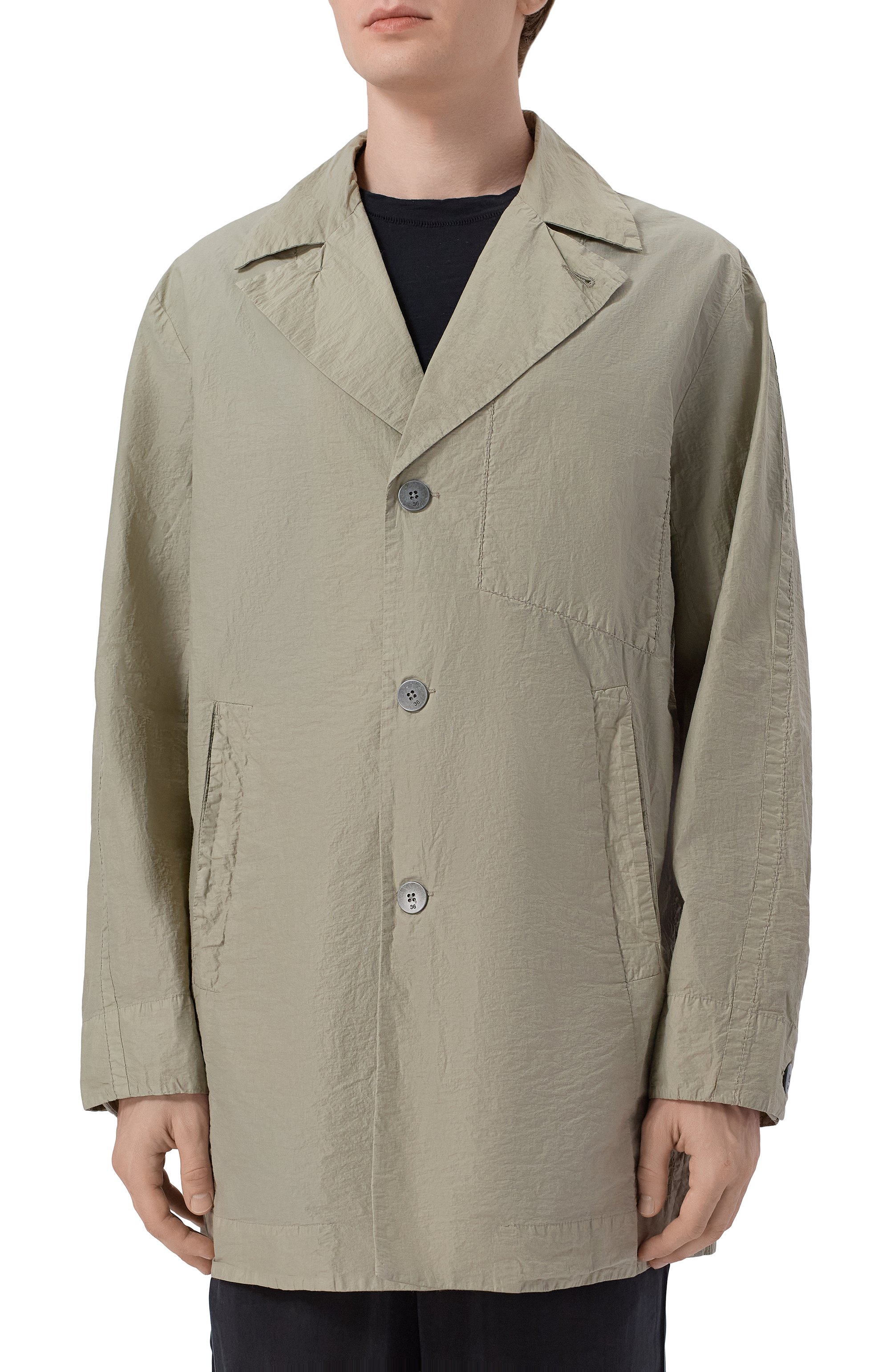 Хлопковый плащ TRANSIT светло-зеленого цвета по цене 99500 руб., арт. CFUTRC0241, фото 3 Хлопковый плащ TRANSIT, арт. CFUTRC0241, фото 3