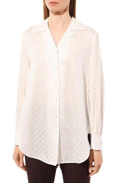 Шелковая рубашка PORTS 1961 кремового цвета по цене 98300 руб., арт. PWLD9B093Q-FT018, фото 3 Шелковая рубашка PORTS 1961, арт. PWLD9B093Q-FT018, фото 3