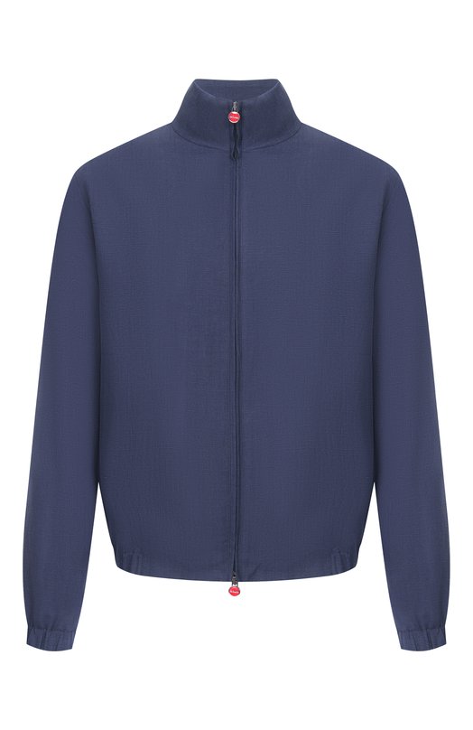 Бомбер из шелка и льна Kiton UW2407V0848H Синий UW2407V0848H