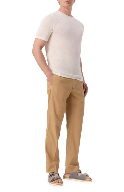 Хлопковые брюки Slowear 10S301/90890 Бежевый  10S301/90890 Фото 2
