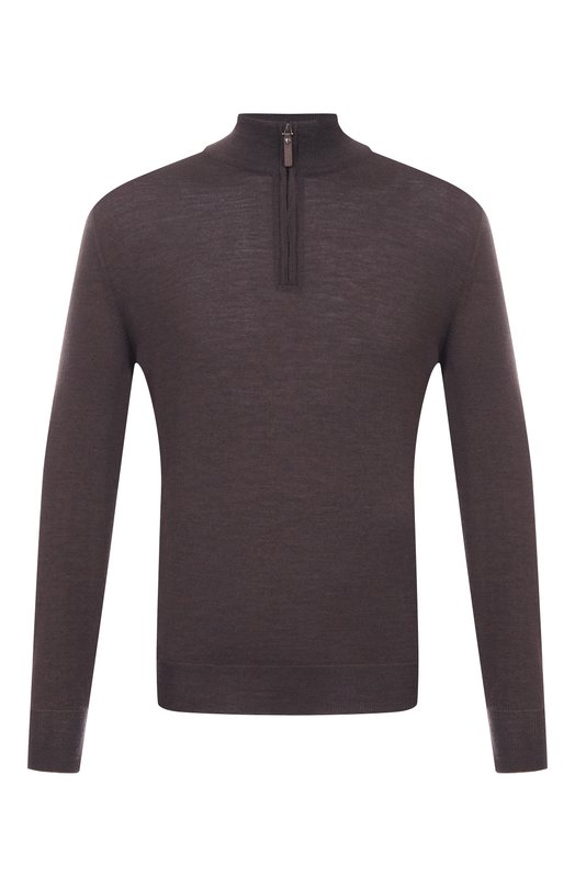 Шерстяной джемпер Canali C0015/MK00077 Коричневый C0015/MK00077