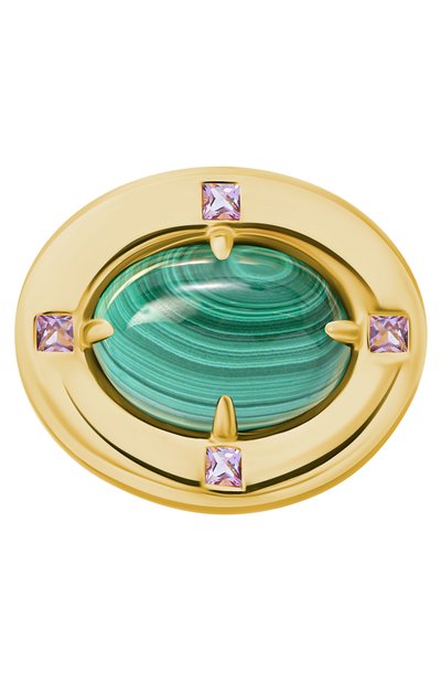 Кольцо ai с малахитом и аметистами MOONKA, арт. ai-bg-r-mal, фото 1