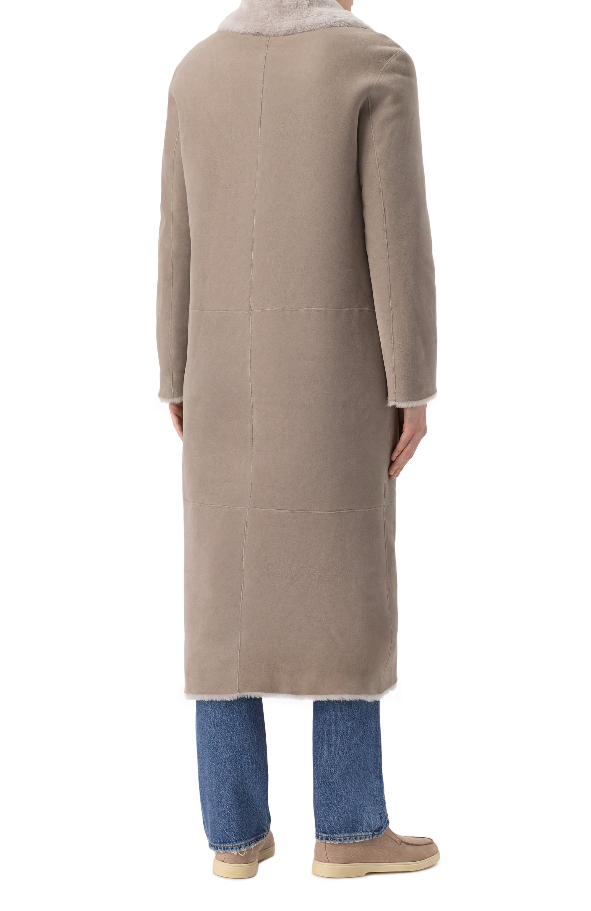 Двусторонняя дубленка из овчины LUDA NIKISHINA, арт. FC/MIKH/ZM-MR/LIGHTGREY, фото 4